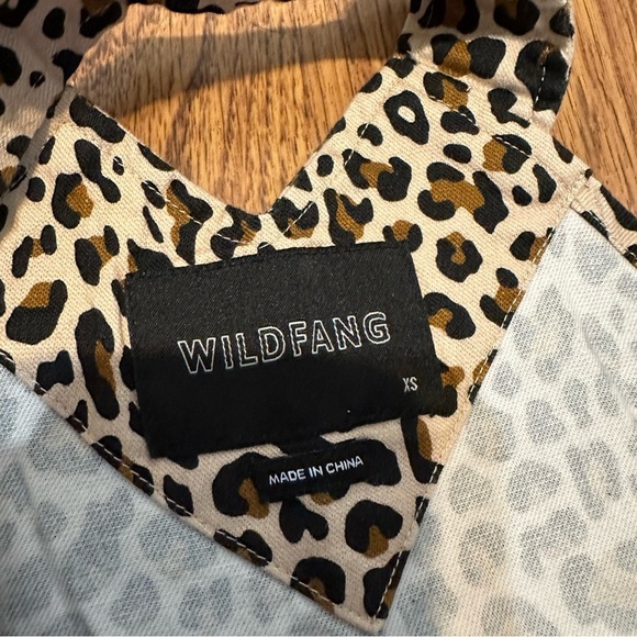 Wildfang Leopard Print Sleeveless Jumpsuit Overalls straight leg wide leg - Picture 5 of 8